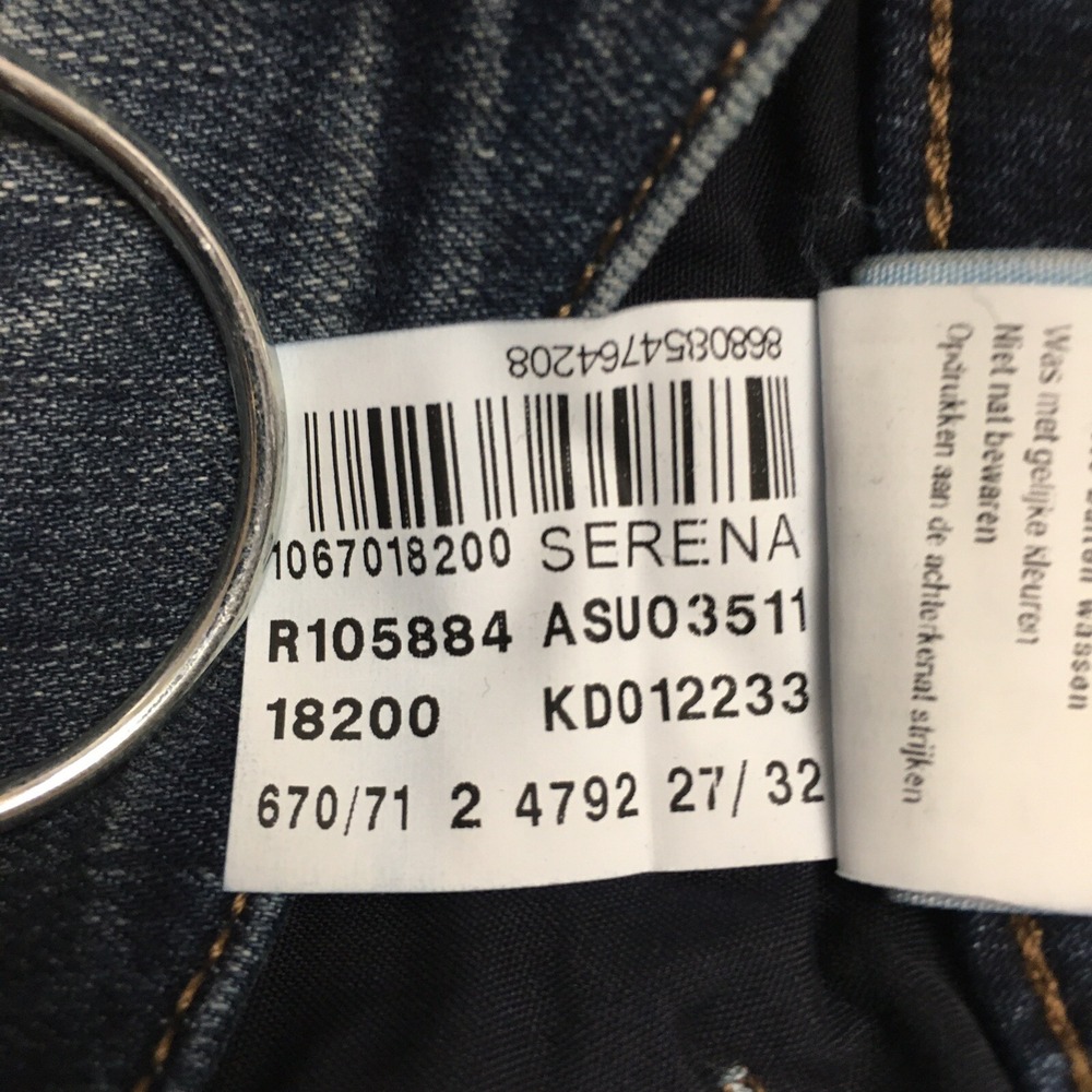 NEW Mavi Jeans 27 Blue Serena Low Rise Super Skinny Faded Denim - Picture 6 of 14
